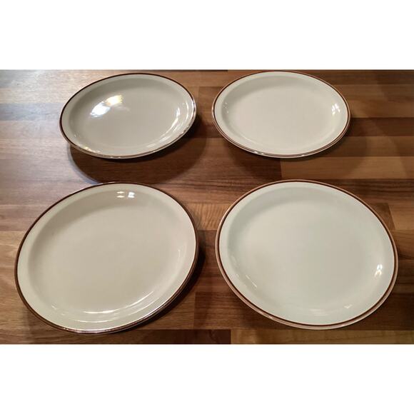 Grace Stoneware DESERT SAND 4 Salad Plates Vintage Made In Japan - Picture 8 of 9